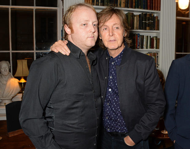 Father and son: James and Paul McCartney.