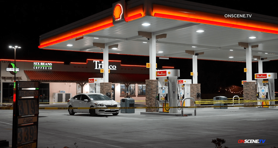 A woman was shot at an Apple Valley gas station on April 23, 2024.